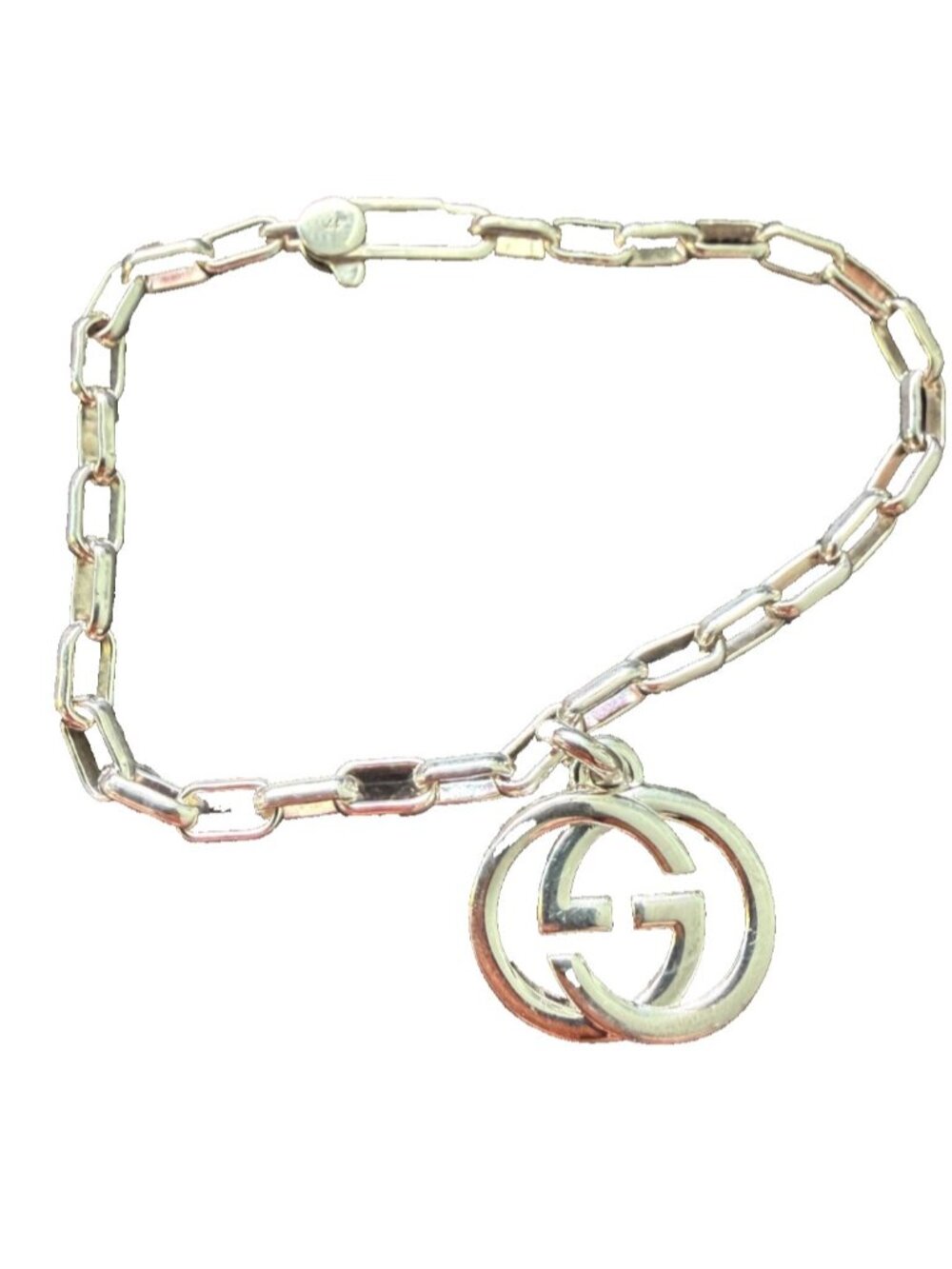 Gucci Interlocking G Bracelet Sterling Silver 925 Italy NEW w/ Box & Pouch